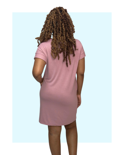 Short Sleeve V-Neck Dress